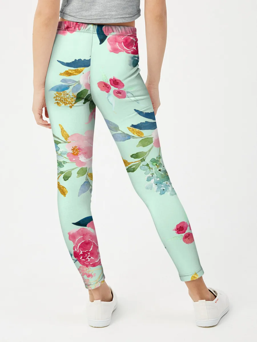 Леггинсы для девочки / Цветы