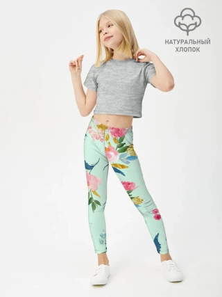 Леггинсы для девочки / Цветы