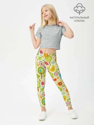 Леггинсы для девочки / Летний Орнамент