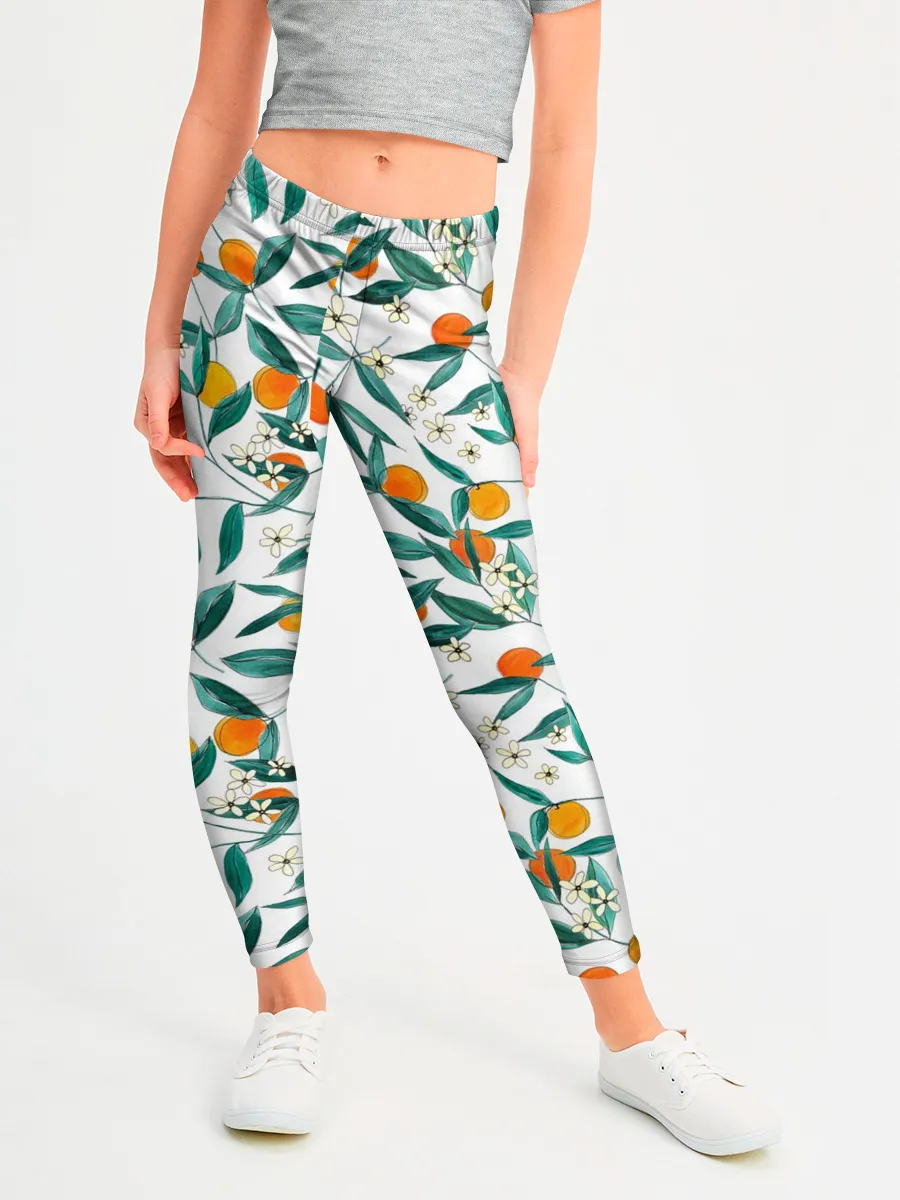 Леггинсы для девочки / Оранжевое лето