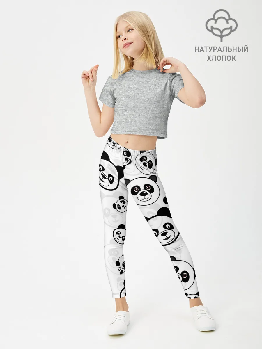 Леггинсы для девочки / Панды