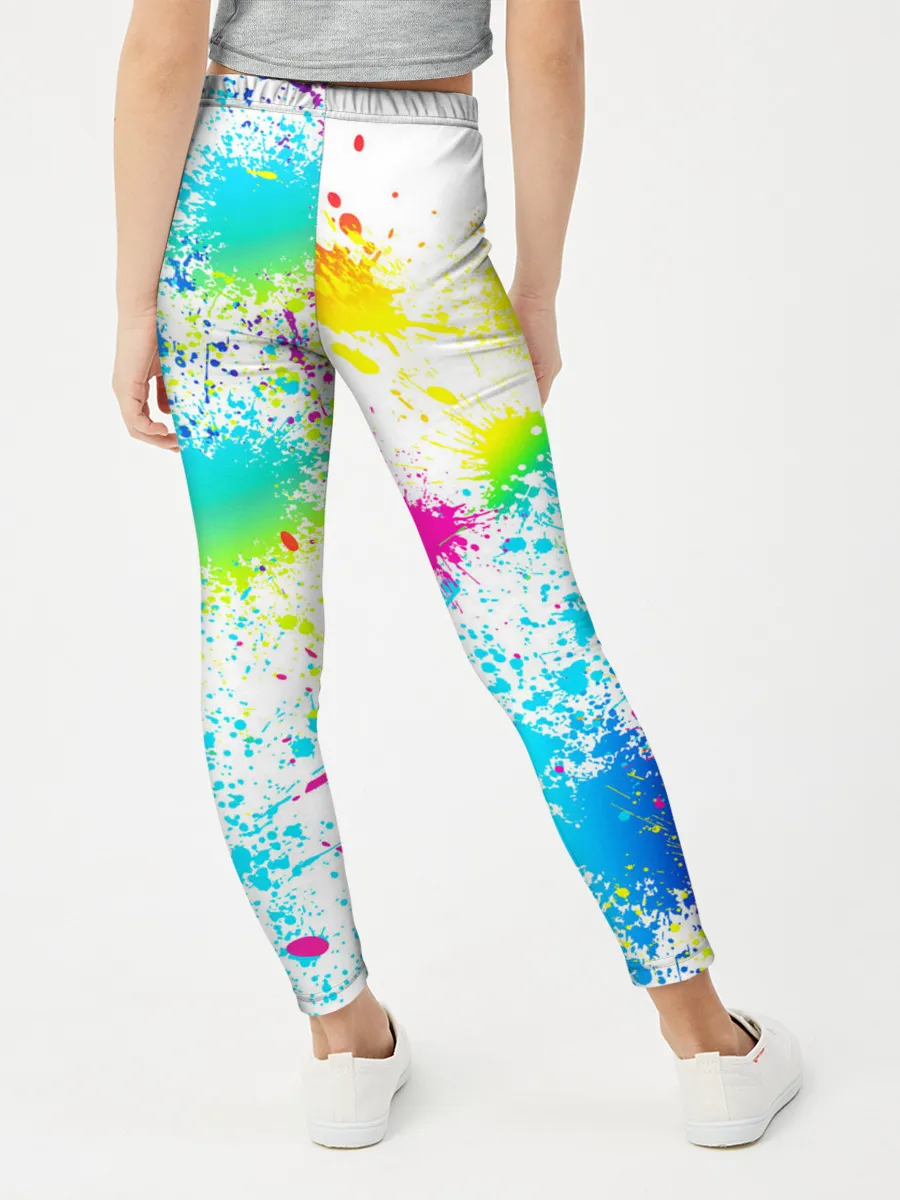 Леггинсы для девочки / БРЫЗГИ НЕОНА