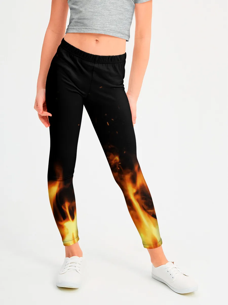 Леггинсы для девочки / Огонь