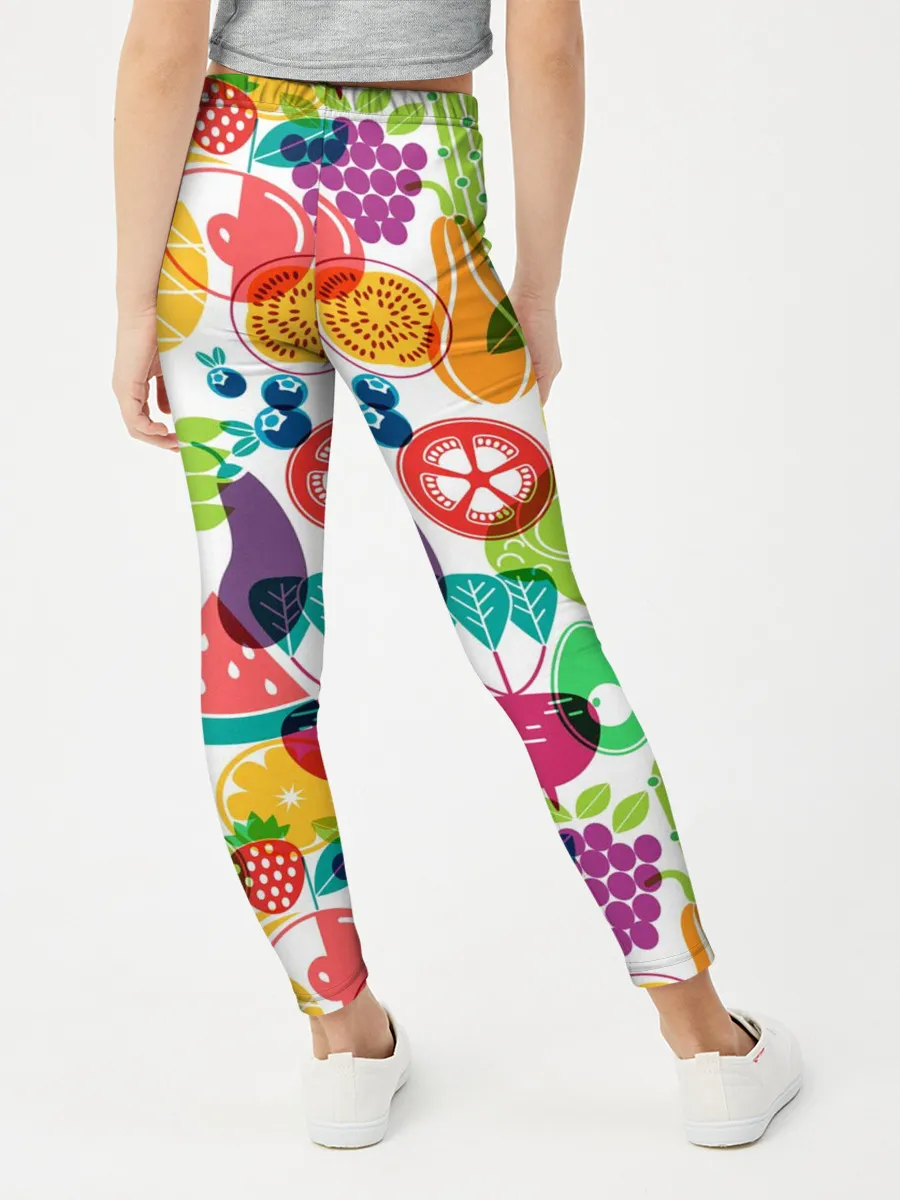 Леггинсы для девочки / овощи