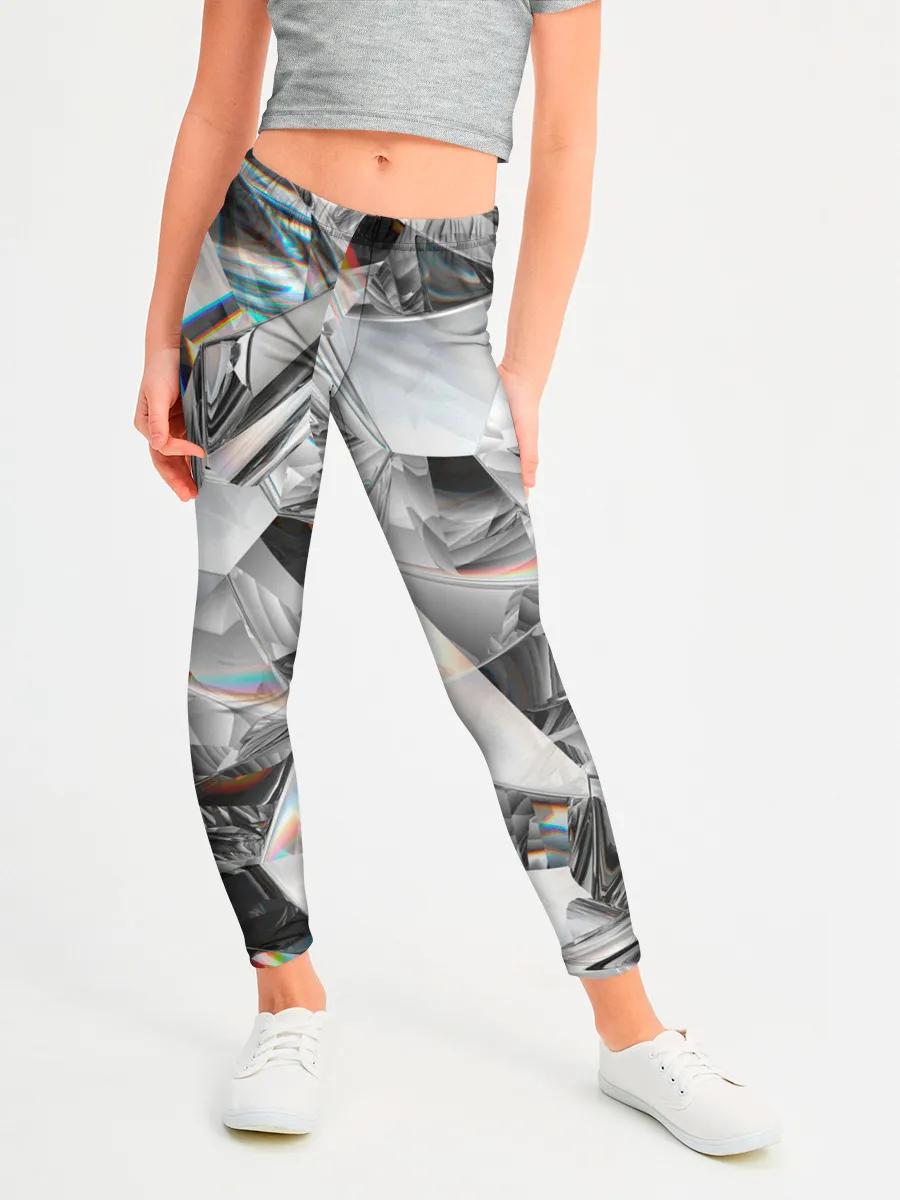 Леггинсы для девочки / зеркальный калейдоскоп