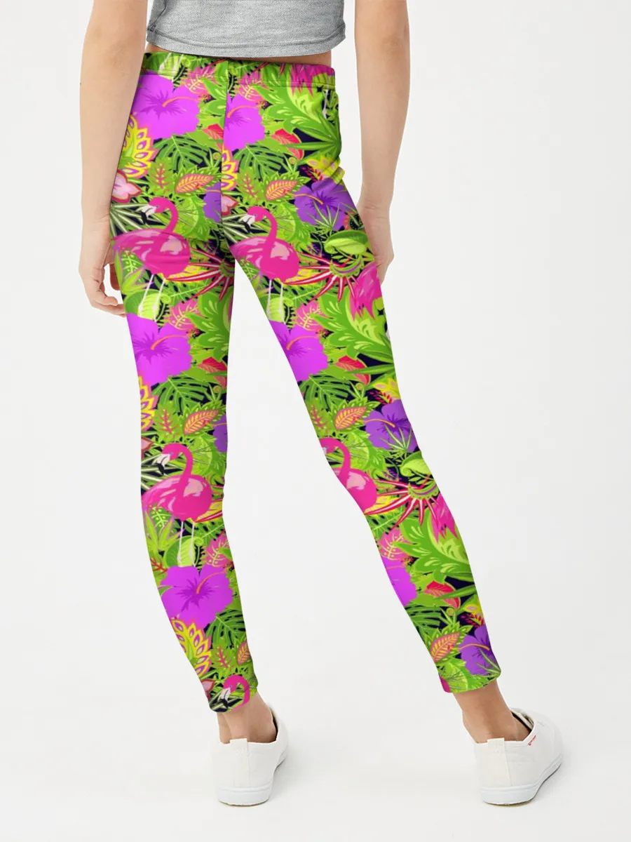 Леггинсы для девочки / Flamingo | Tropical