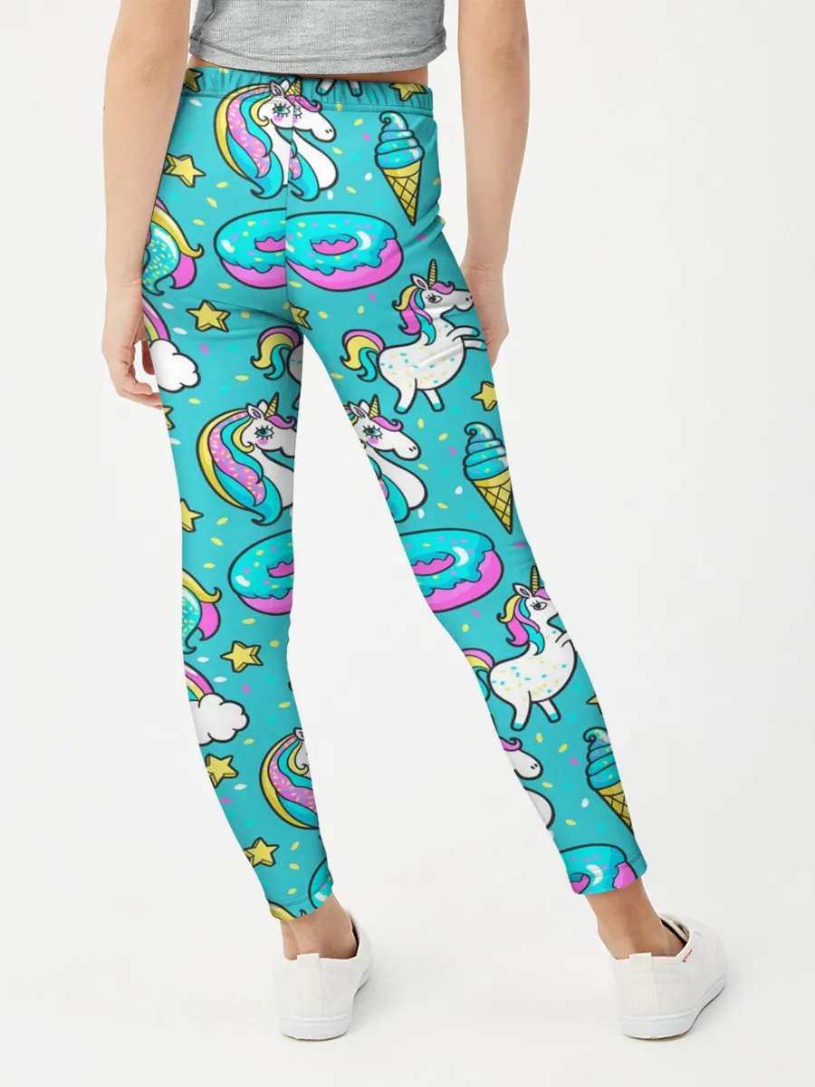 Леггинсы для девочки / Turquoise unicorn