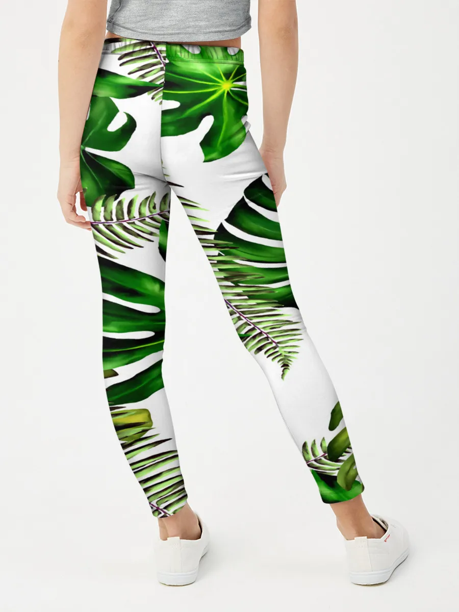 Леггинсы для девочки / ГАВАЙСКИЕ ЛИСТЬЯ