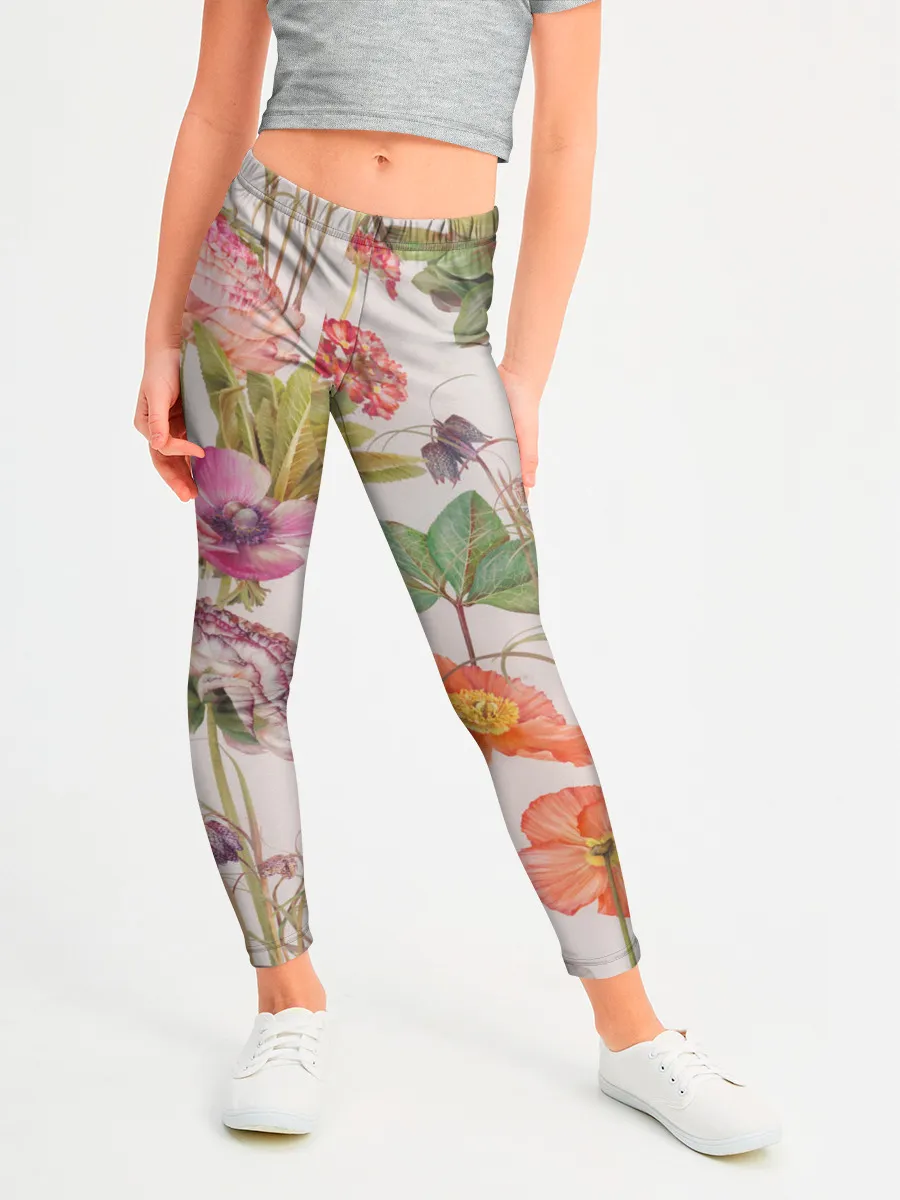 Леггинсы для девочки / Цветы