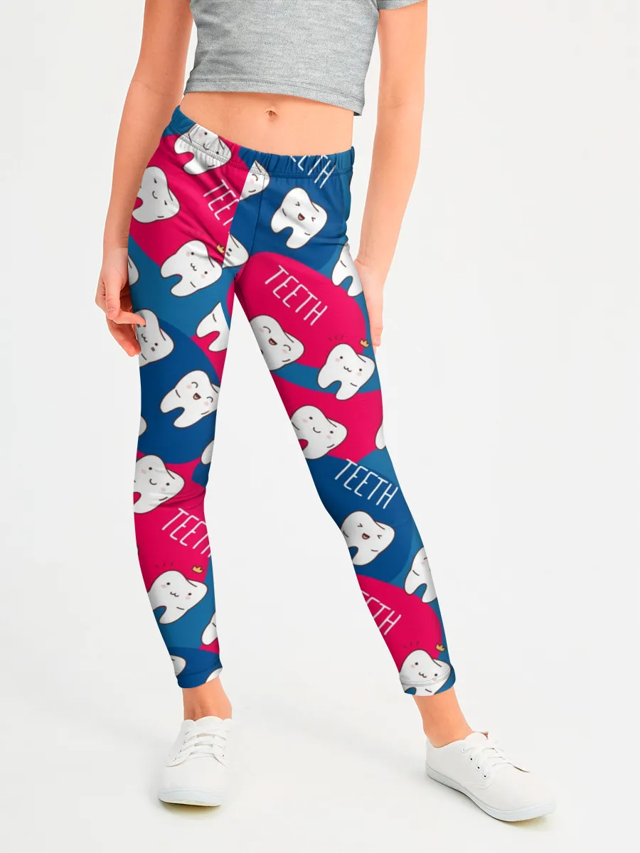 Леггинсы для девочки / зубы