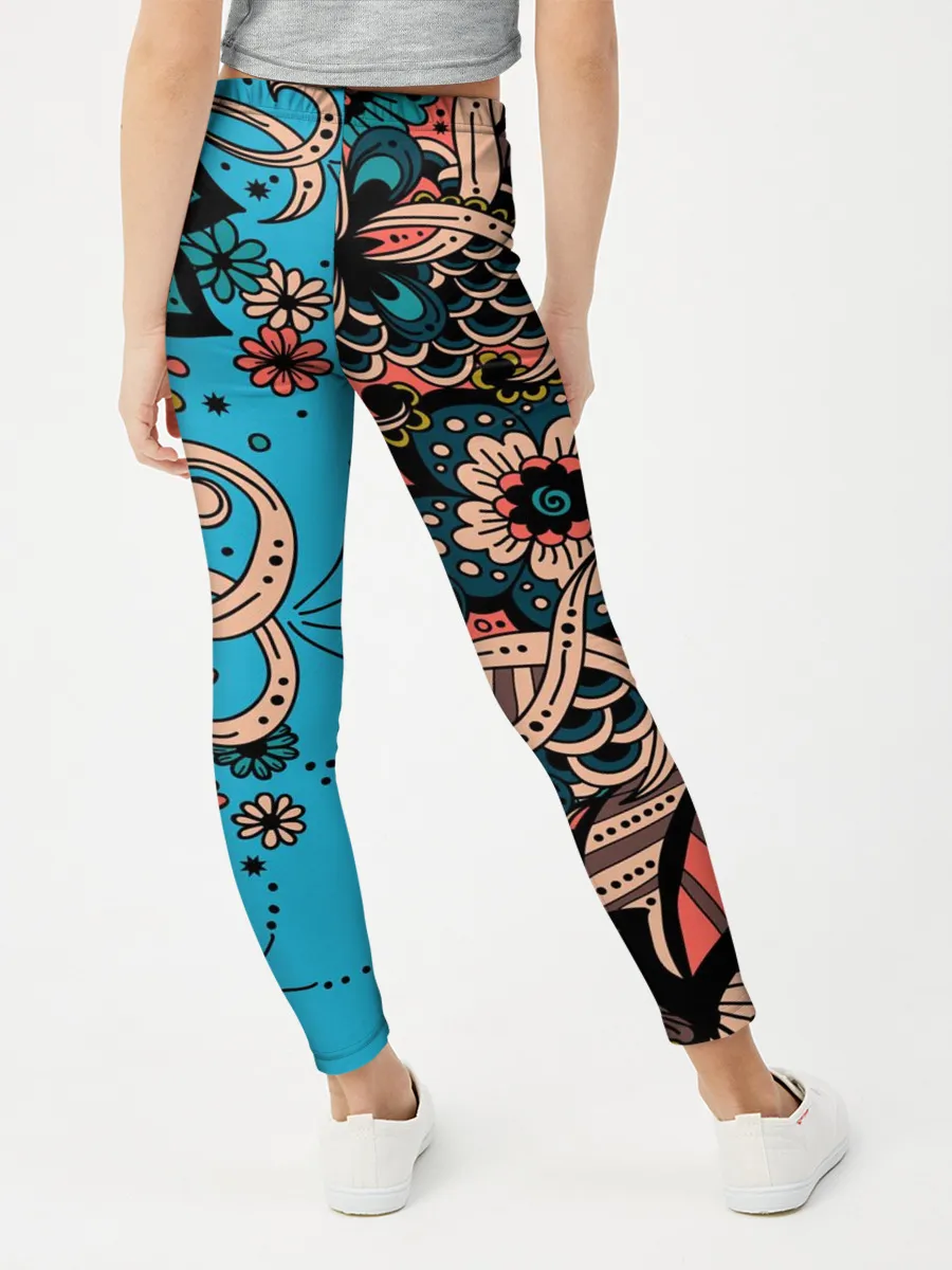 Леггинсы для девочки / Цветочная фантазия