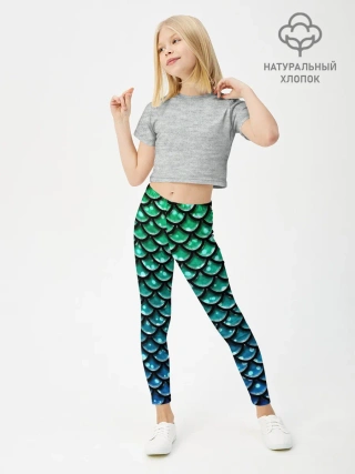 Леггинсы для девочки / Змеиная кожа
