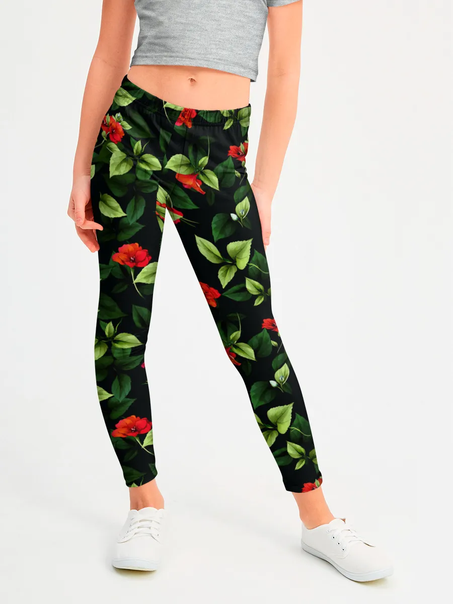 Леггинсы для девочки / Цветочный сад