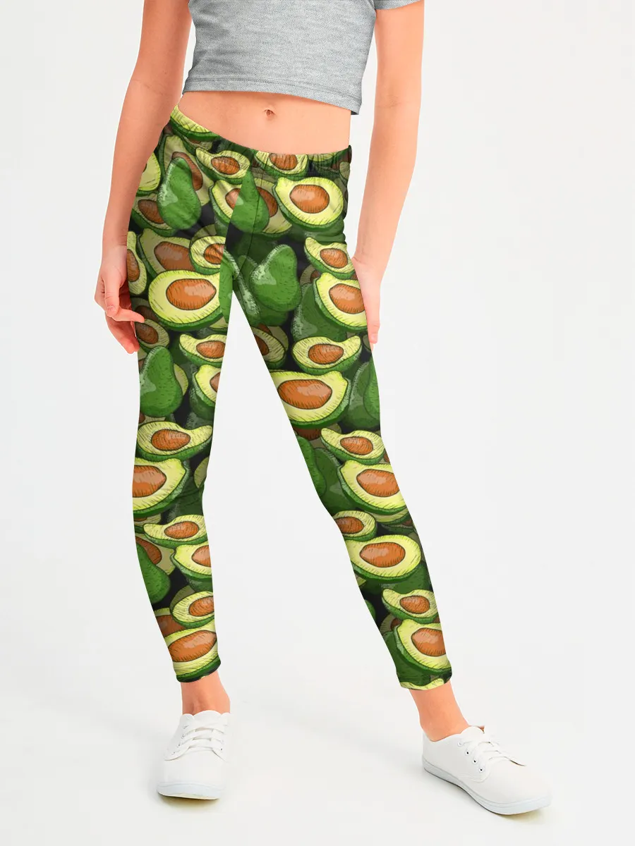 Леггинсы для девочки / avocado