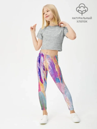 Леггинсы для девочки / ПЕРЬЯ