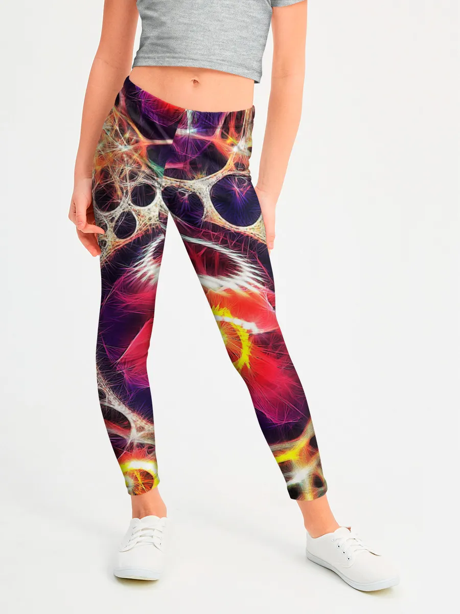 Леггинсы для девочки / Абстракция / Психоделика