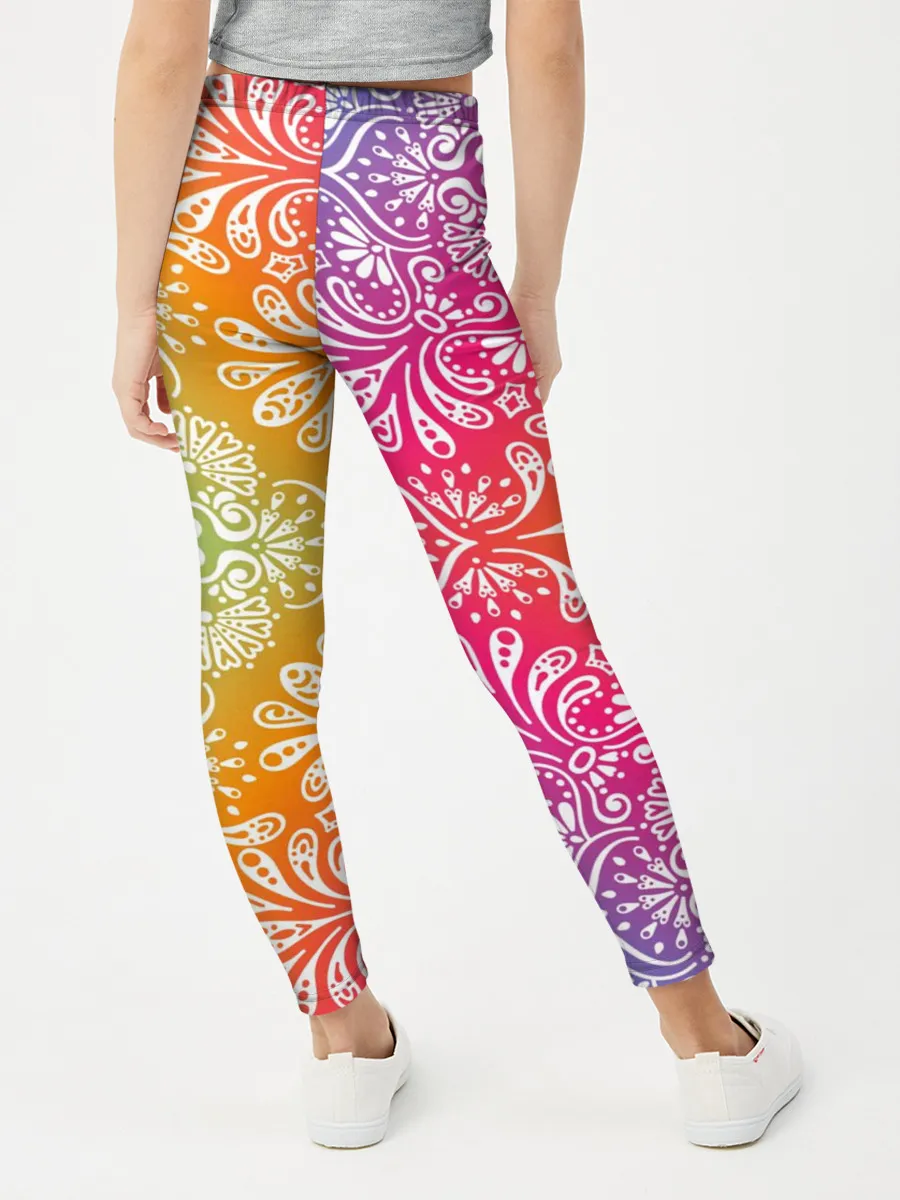 Леггинсы для девочки / Цветочный узор