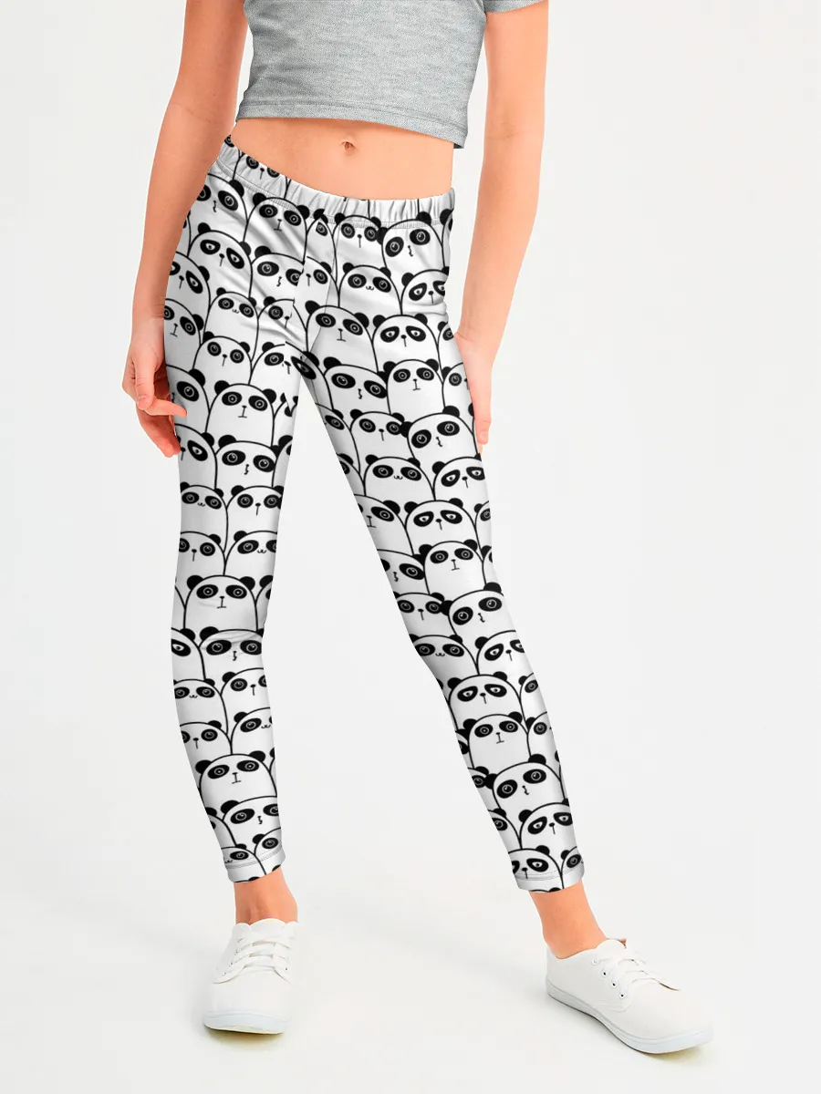 Леггинсы для девочки / ПАНДЫ