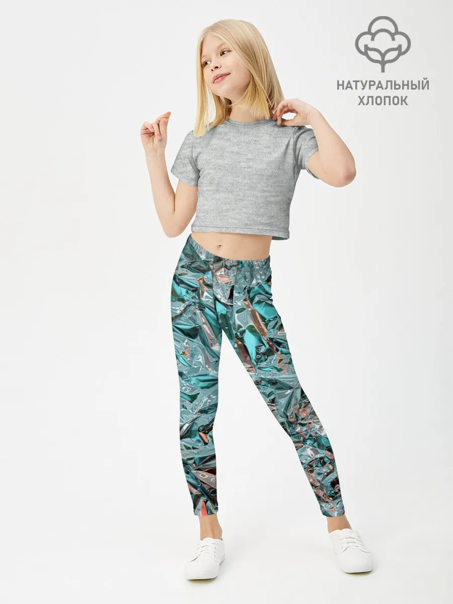Леггинсы для девочки / Голографическая фольга