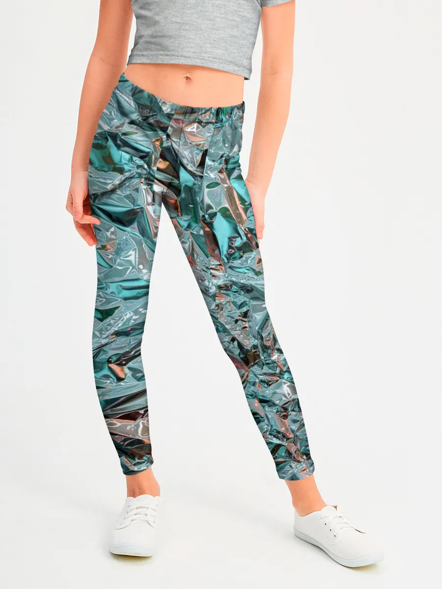 Леггинсы для девочки / Голографическая фольга