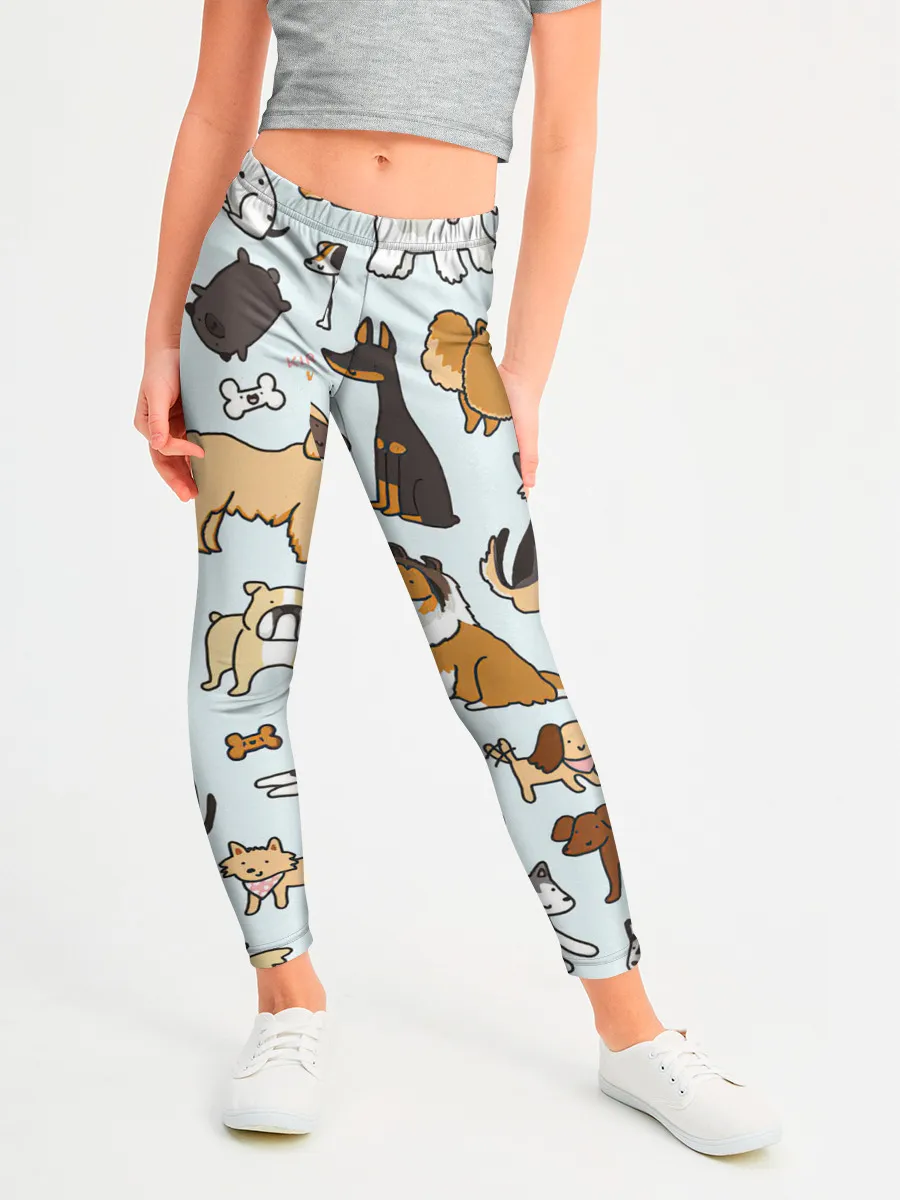 Леггинсы для девочки / Собаки