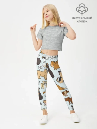 Леггинсы для девочки / Собаки