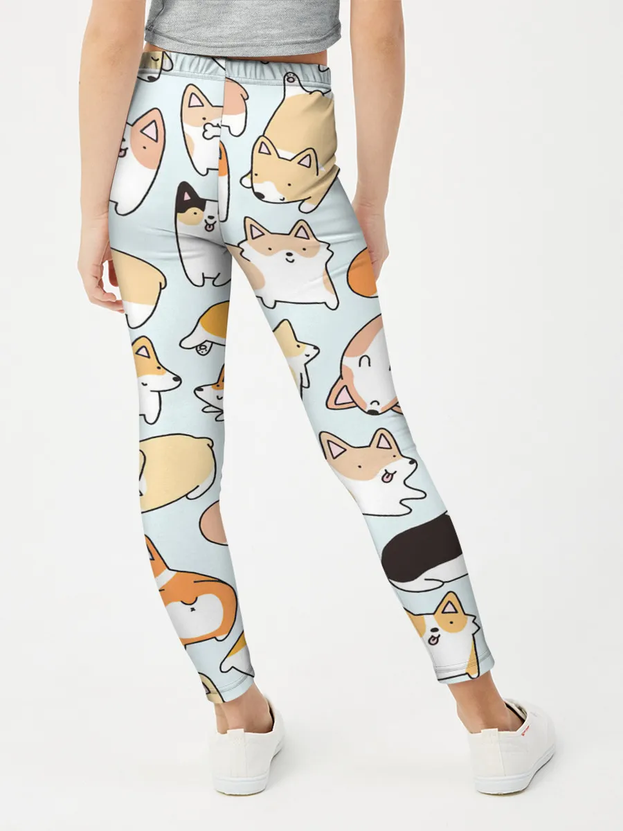 Леггинсы для девочки / Стая корги