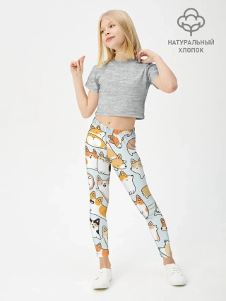 Леггинсы для девочки / Стая корги