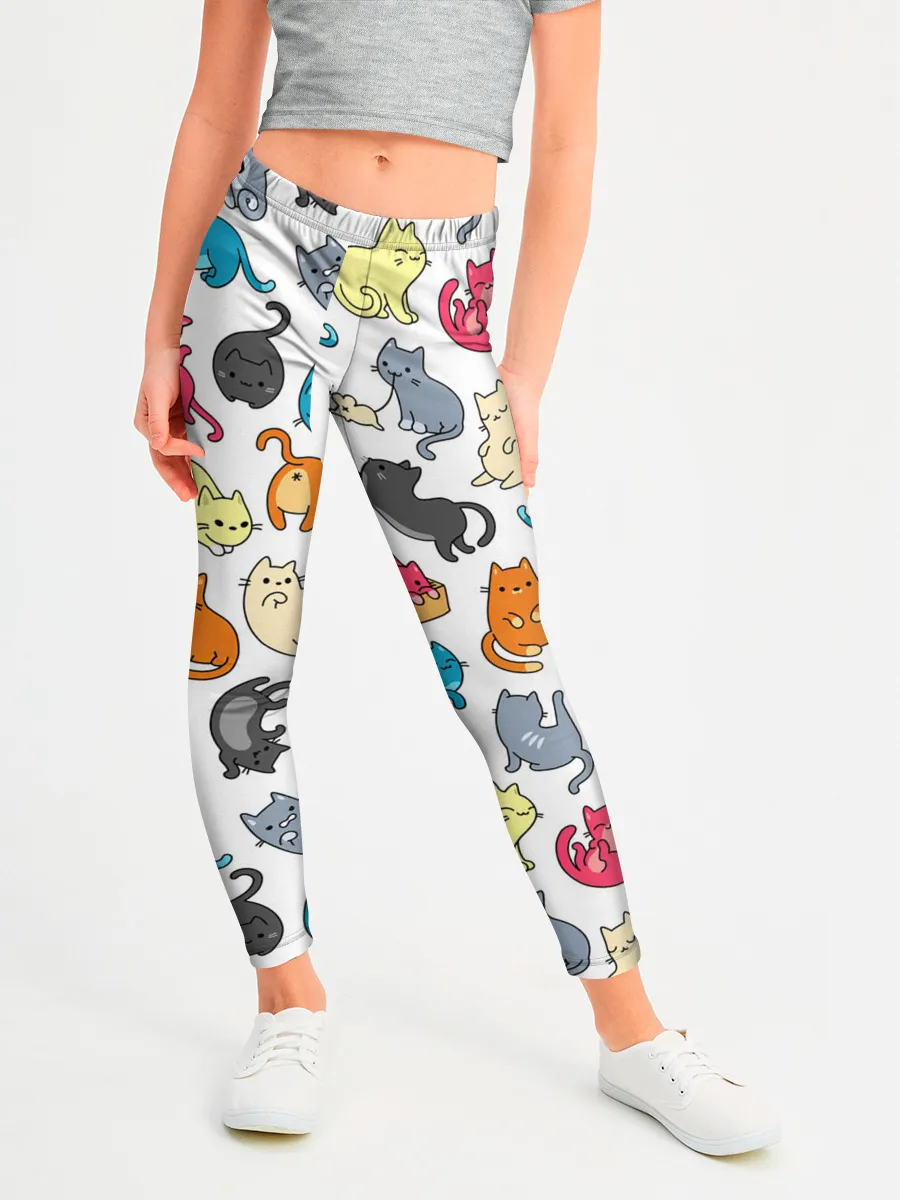 Леггинсы для девочки / Кошачья стая