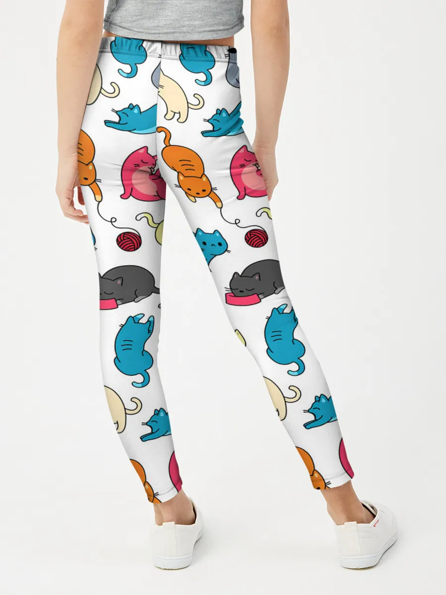 Леггинсы для девочки / Кошачья стая