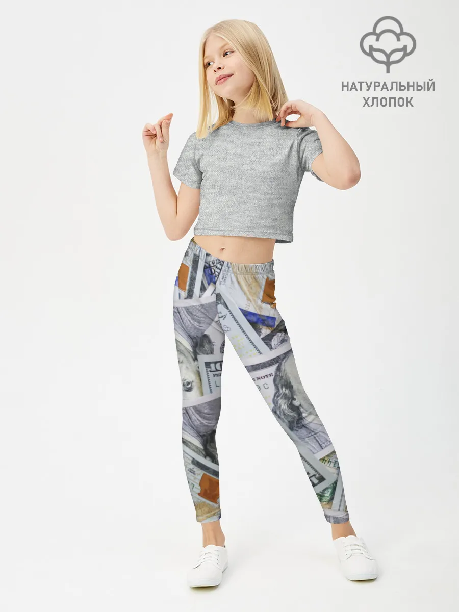 Леггинсы для девочки / Доллары