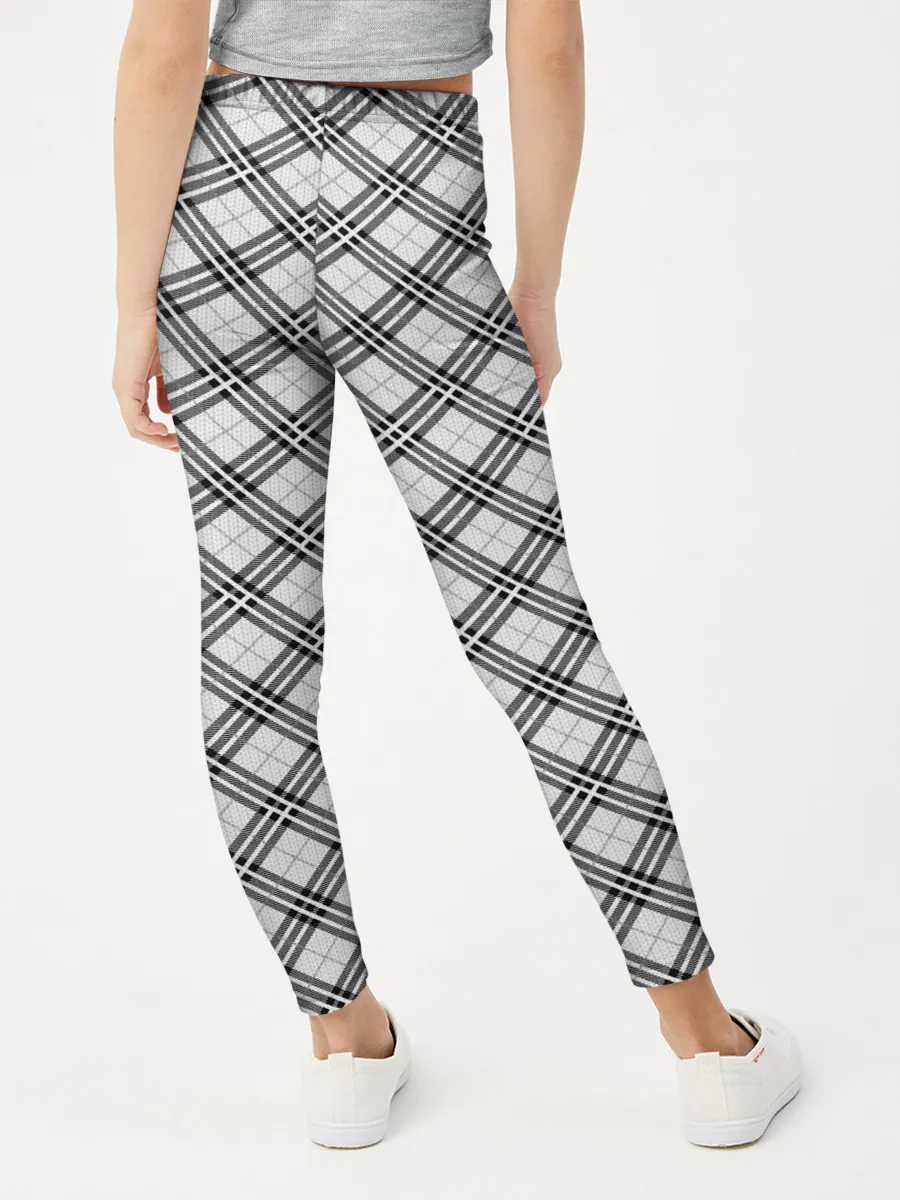 Леггинсы для девочки / Костюм в клетку