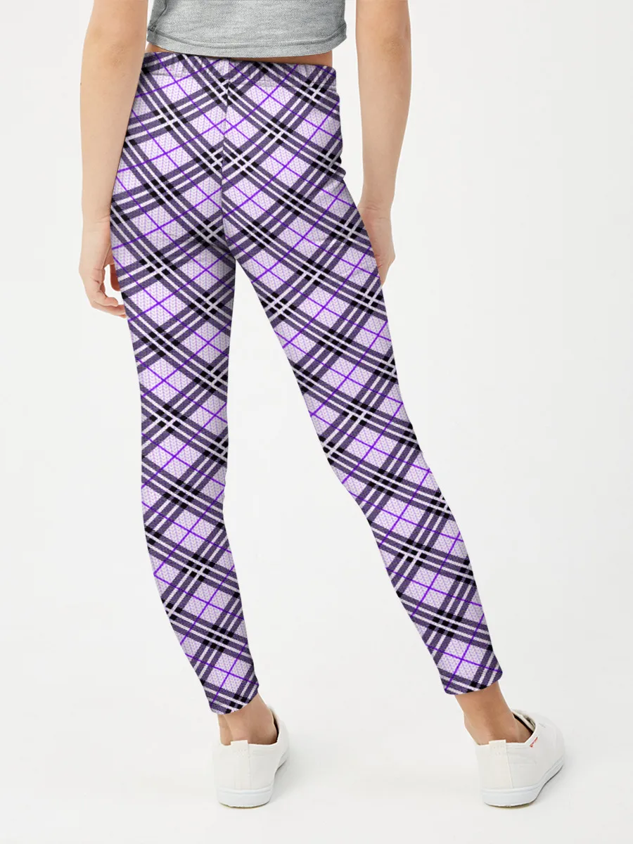 Леггинсы для девочки / Костюм в клетку