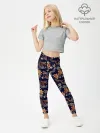 Леггинсы для девочки / Драконы и цветы