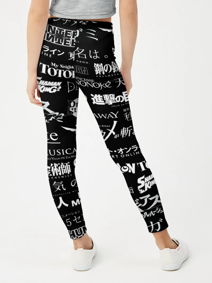 Леггинсы для девочки / Логотипы аниме