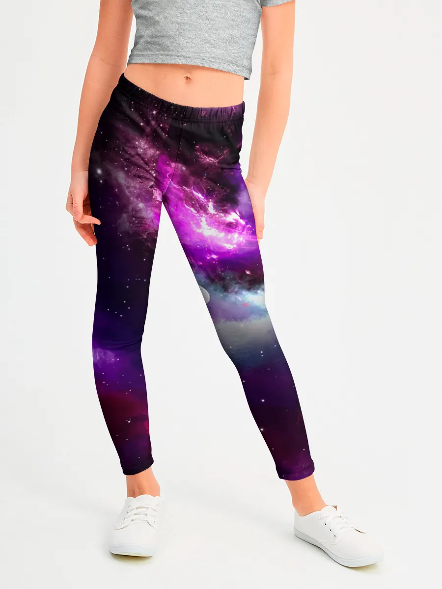 Леггинсы для девочки / Космическое небо