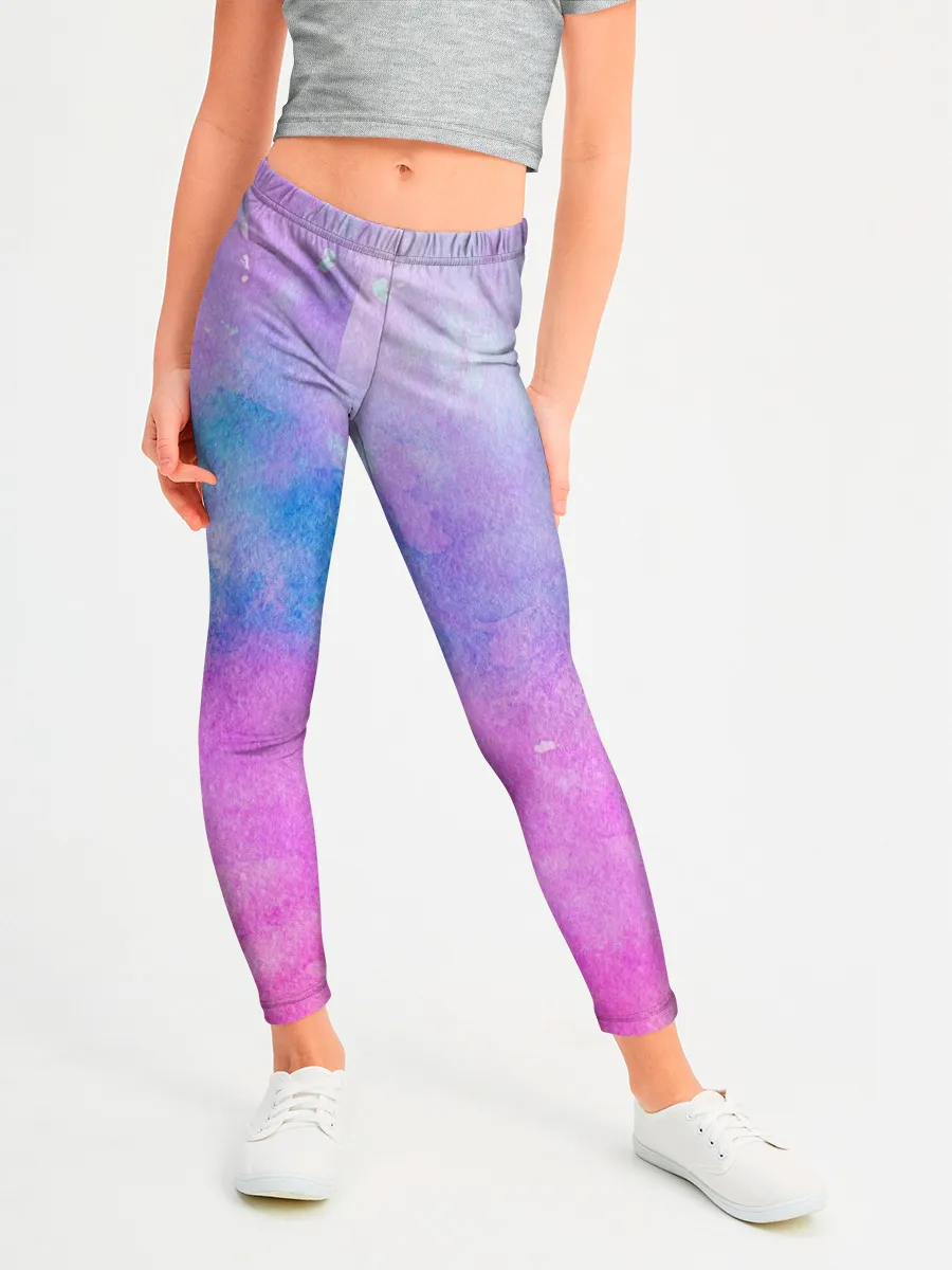 Леггинсы для девочки / Акварельные пятна