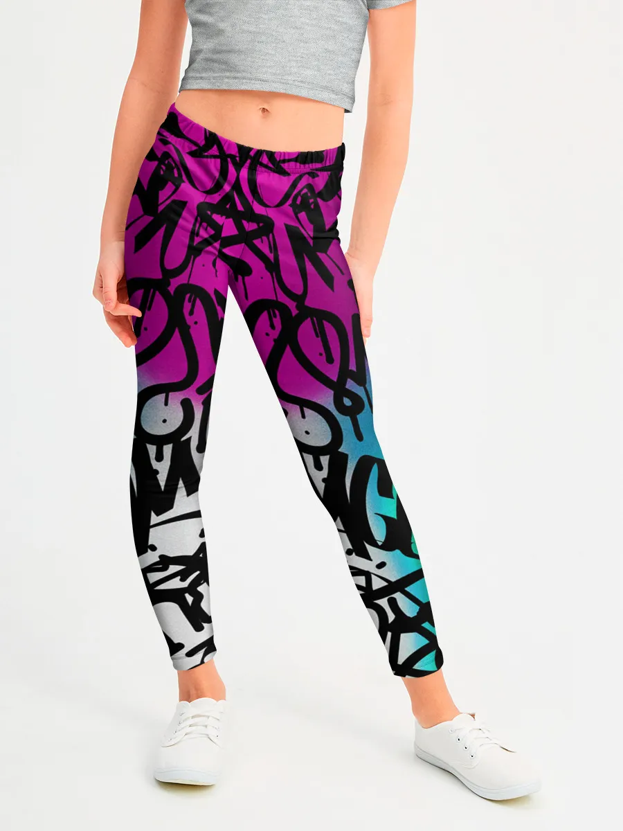 Леггинсы для девочки / Стена граффити