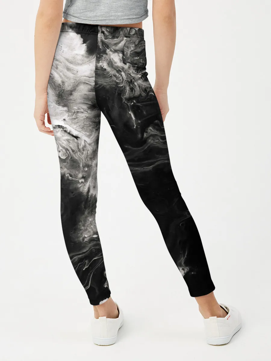 Леггинсы для девочки / Мрамор