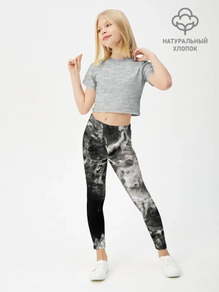 Леггинсы для девочки / Мрамор