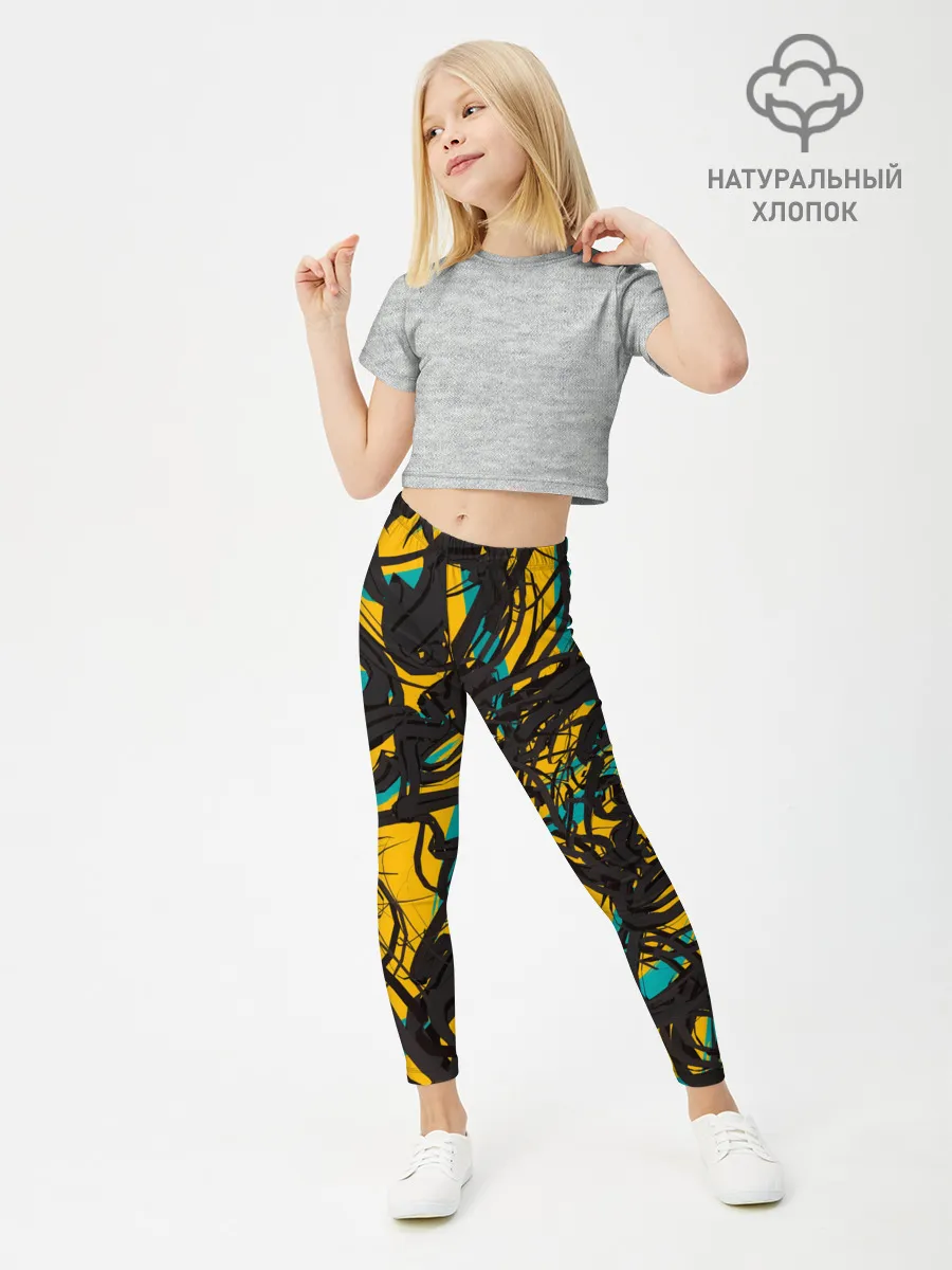 Леггинсы для девочки / Черные линии