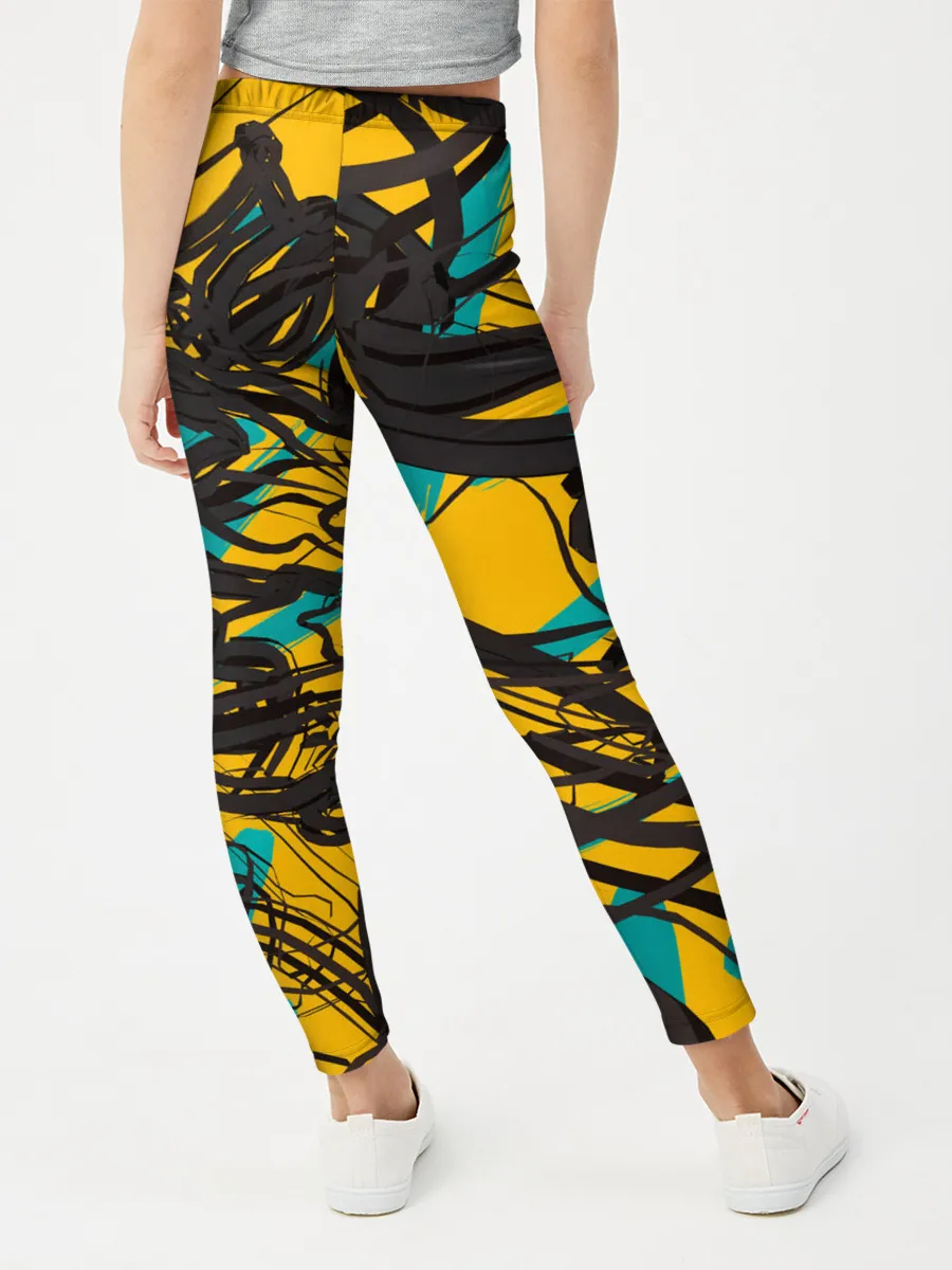 Леггинсы для девочки / Черные линии