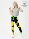 Леггинсы для девочки / Желто-зеленый