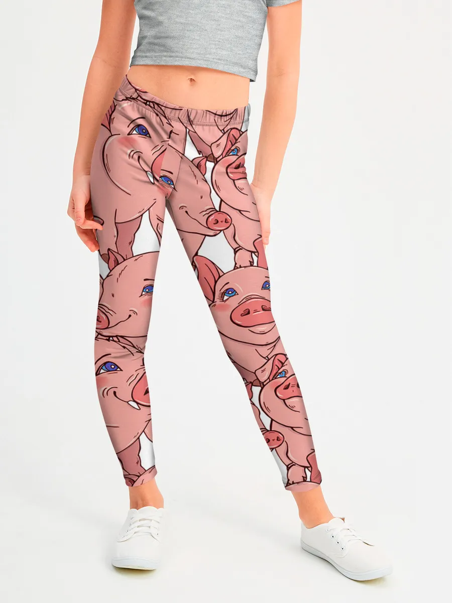 Леггинсы для девочки / Свиньи
