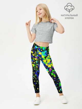 Леггинсы для девочки / Неоновые краски лета