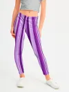 Леггинсы для девочки / Фиолетово-чёрные полосы
