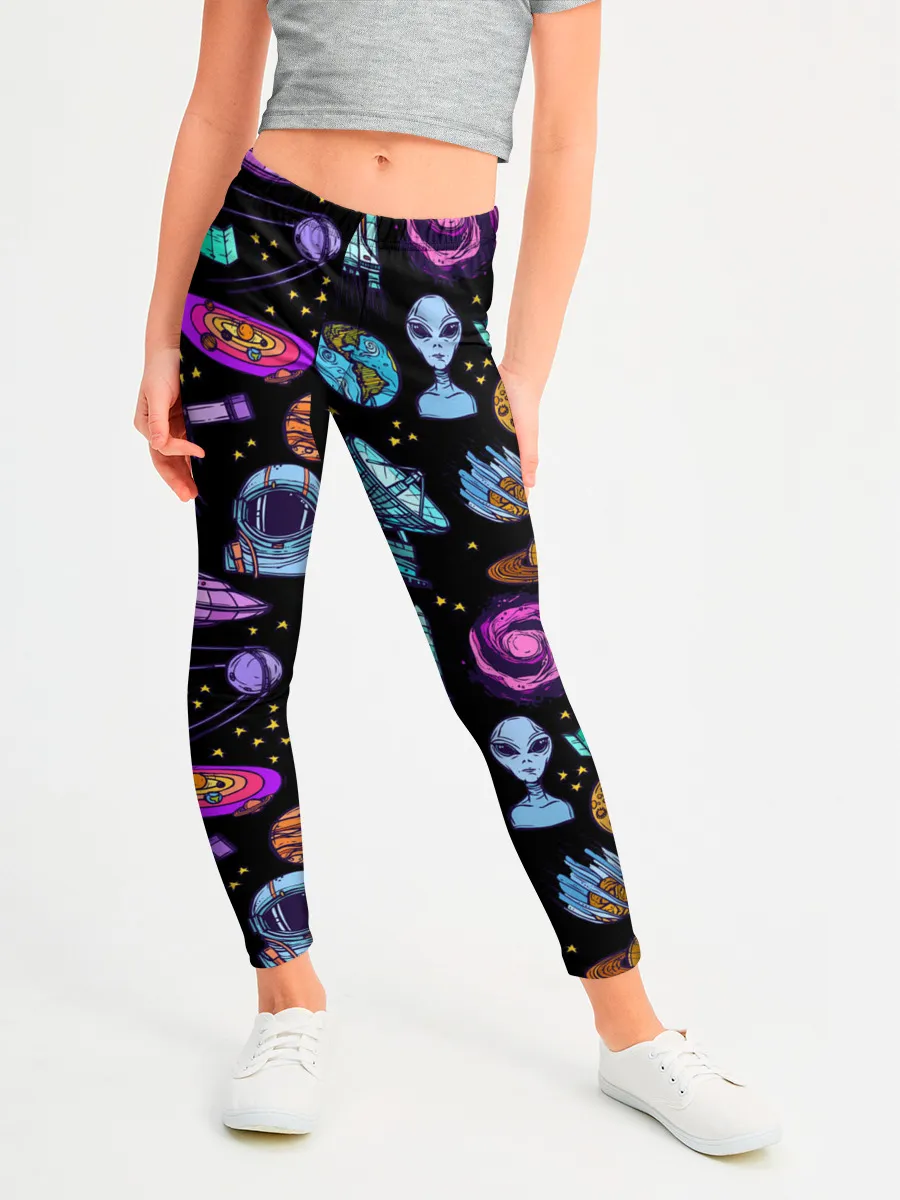 Леггинсы для девочки / космос