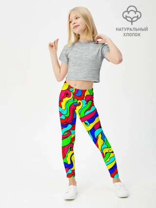 Леггинсы для девочки / Красочные узоры/абстракционизм