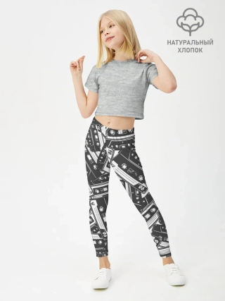 Леггинсы для девочки / retro pattern