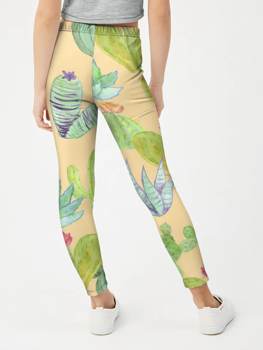 Леггинсы для девочки / Кактусы в пустыне